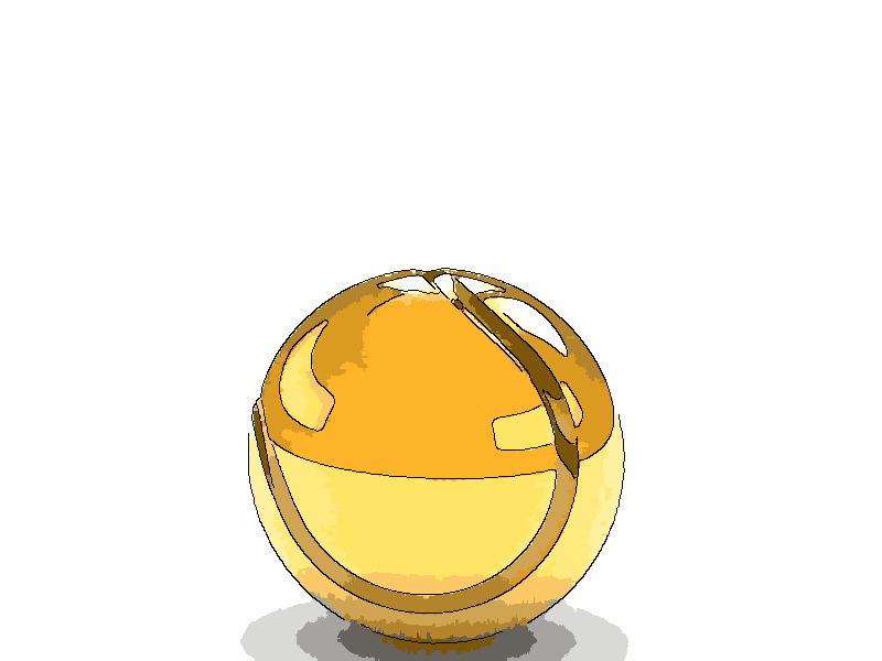 A golden padel ball